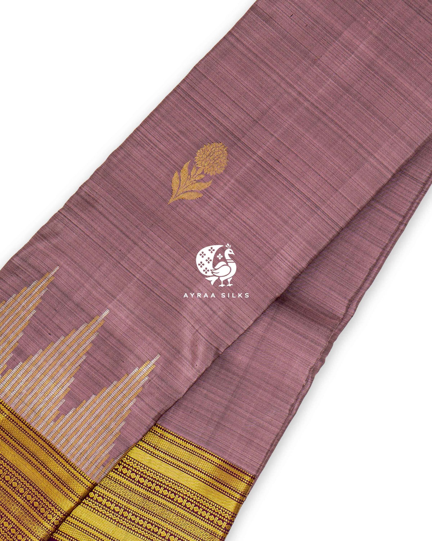 Muted Mauve Butta Kanchipuram Saree