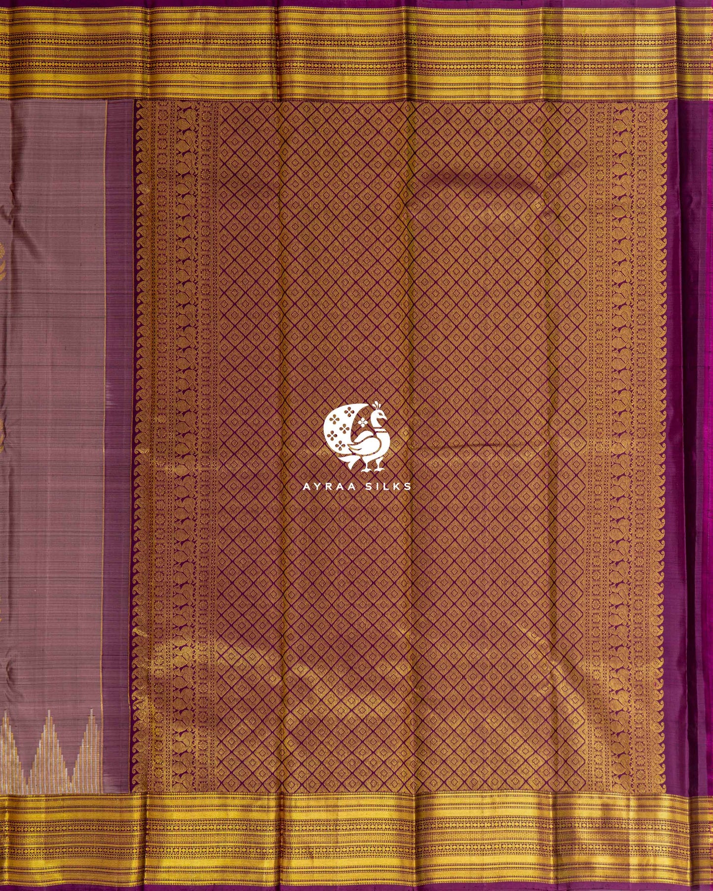 Muted Mauve Butta Kanchipuram Saree