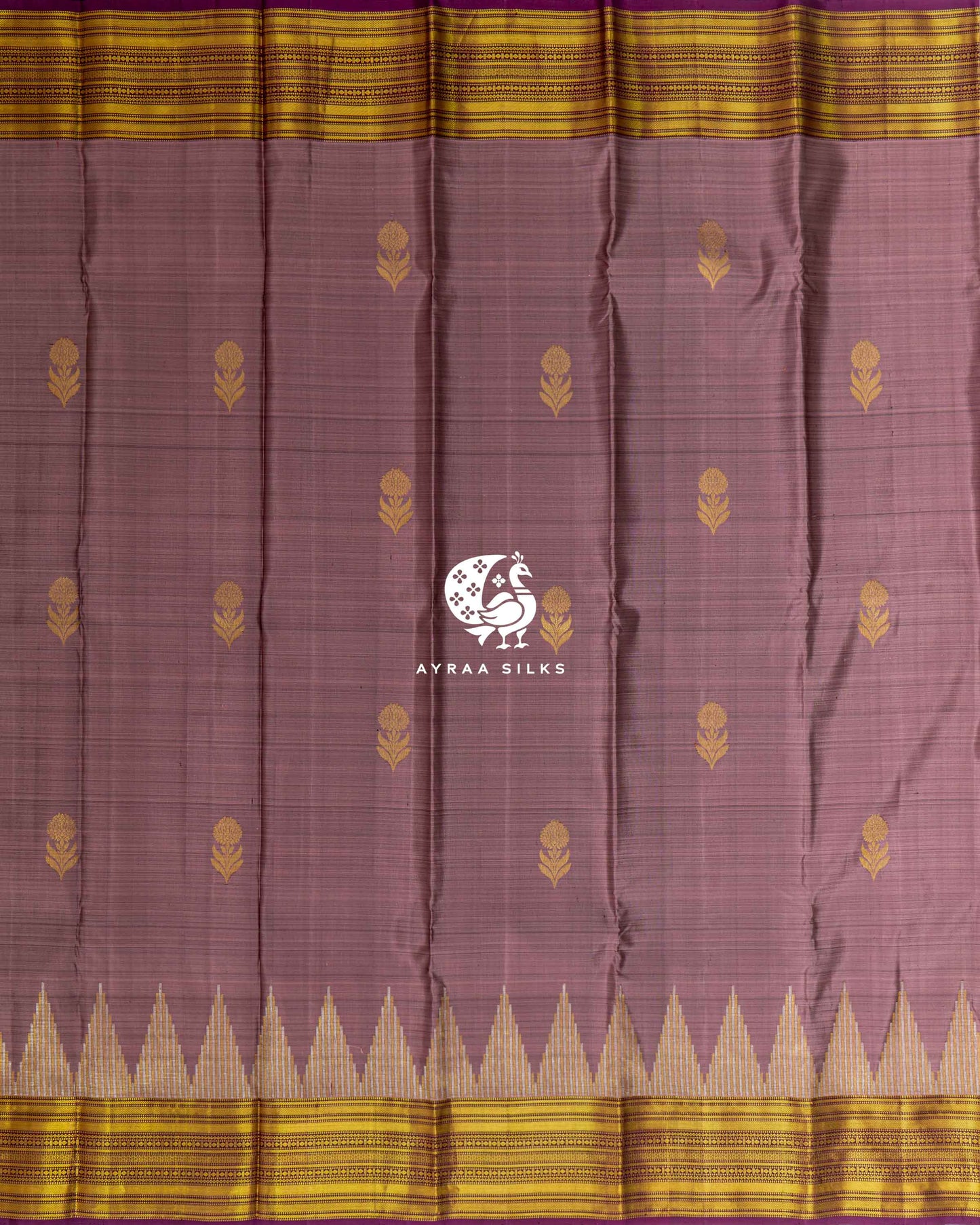 Muted Mauve Butta Kanchipuram Saree