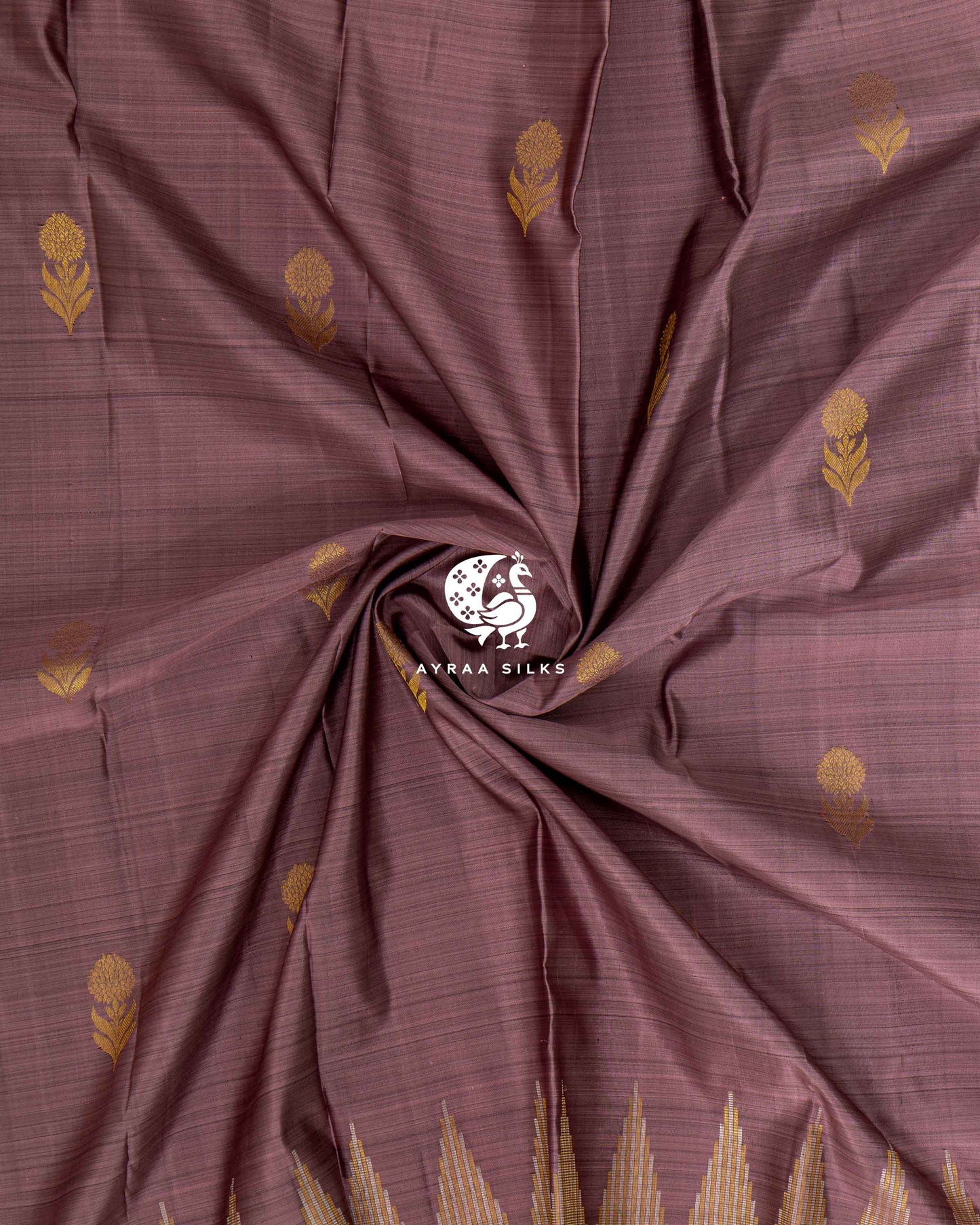 Muted Mauve Butta Kanchipuram Saree