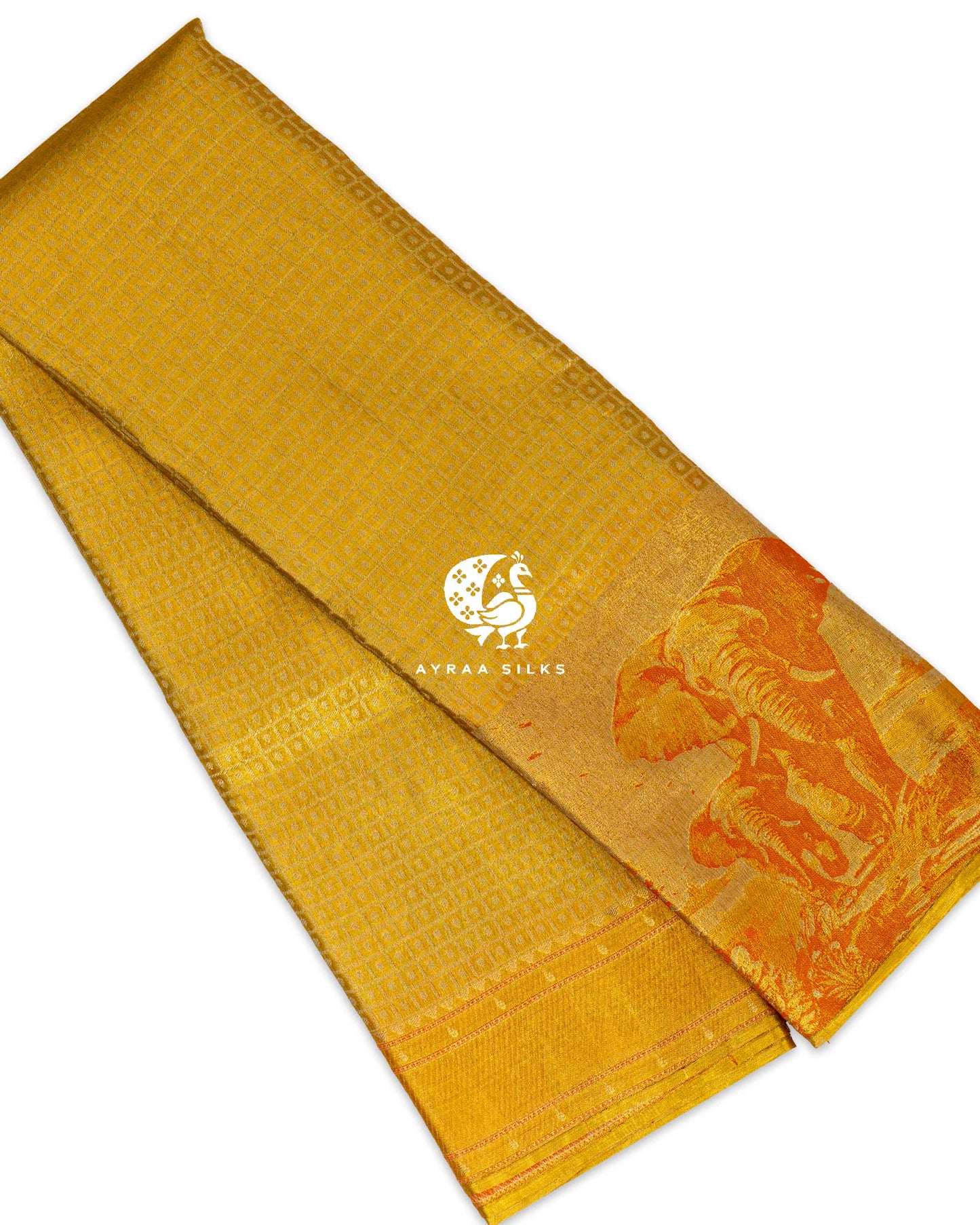 Gold Gaja Kanchipuram Saree