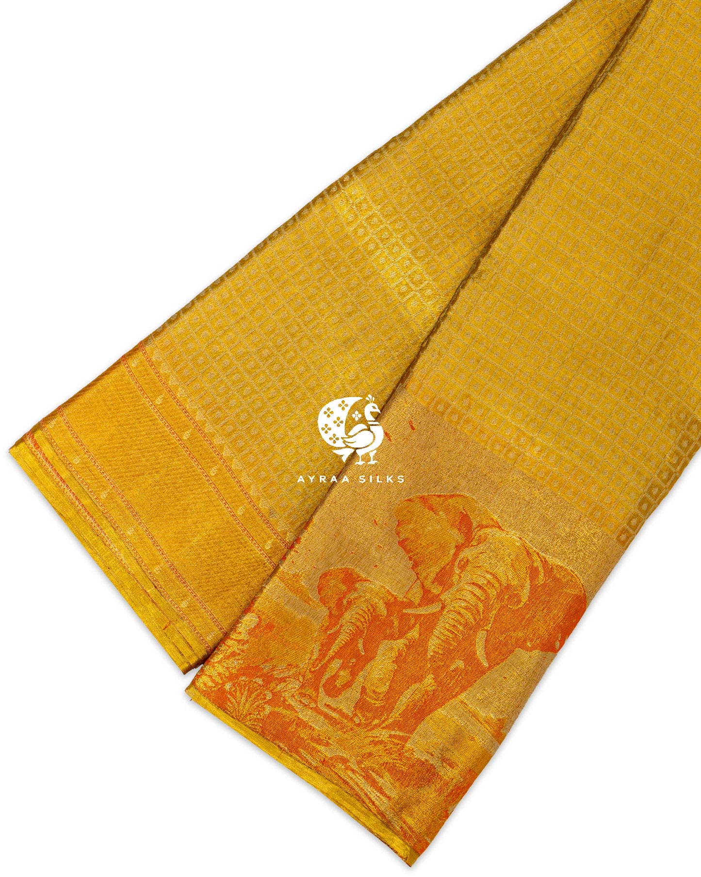 Gold Gaja Kanchipuram Saree