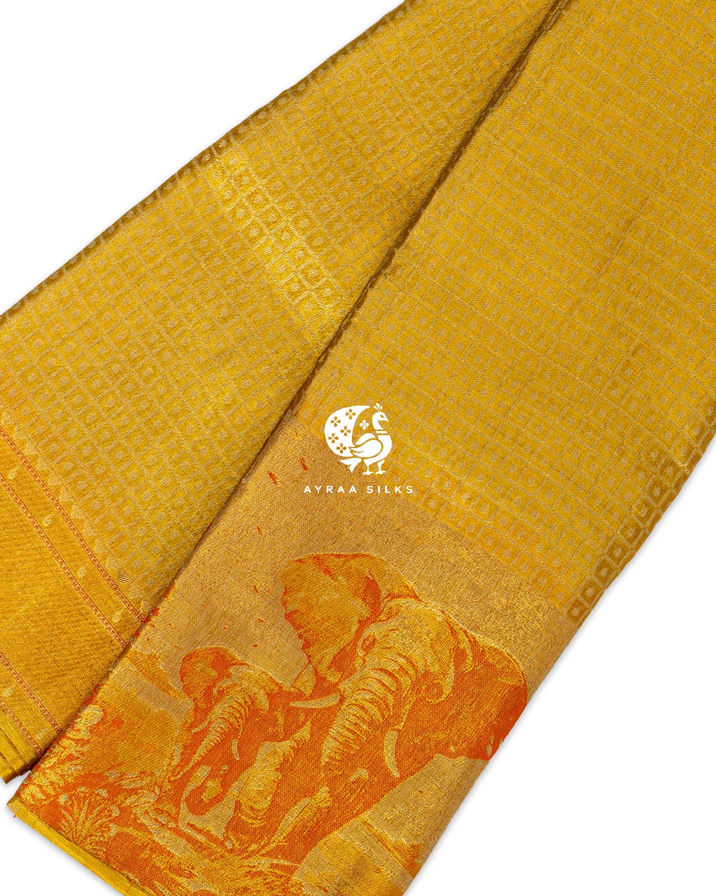 Gold Gaja Kanchipuram Saree