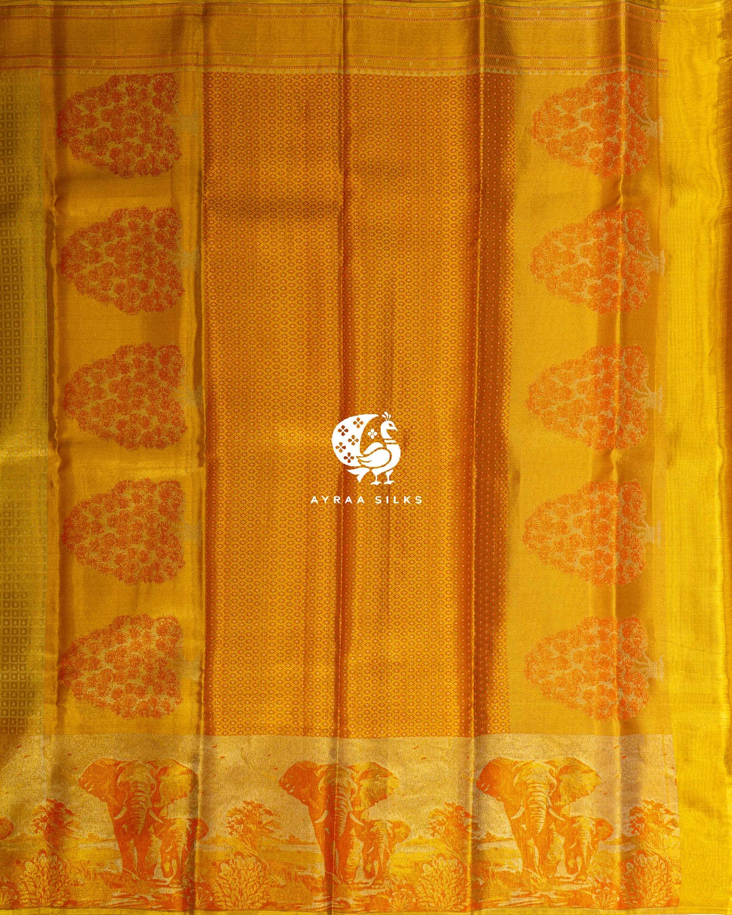 Gold Gaja Kanchipuram Saree