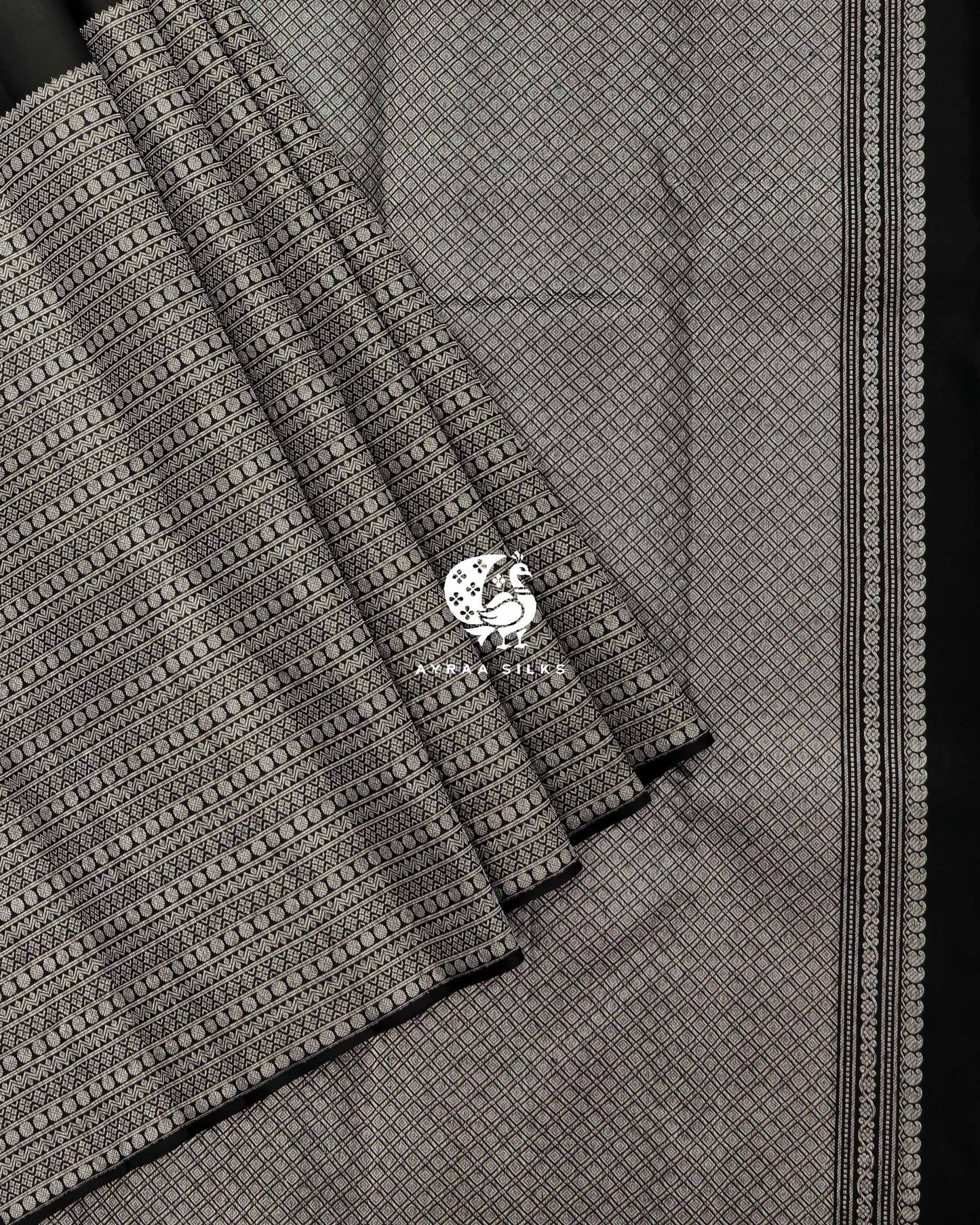 Black Statement Kanchipuram Saree