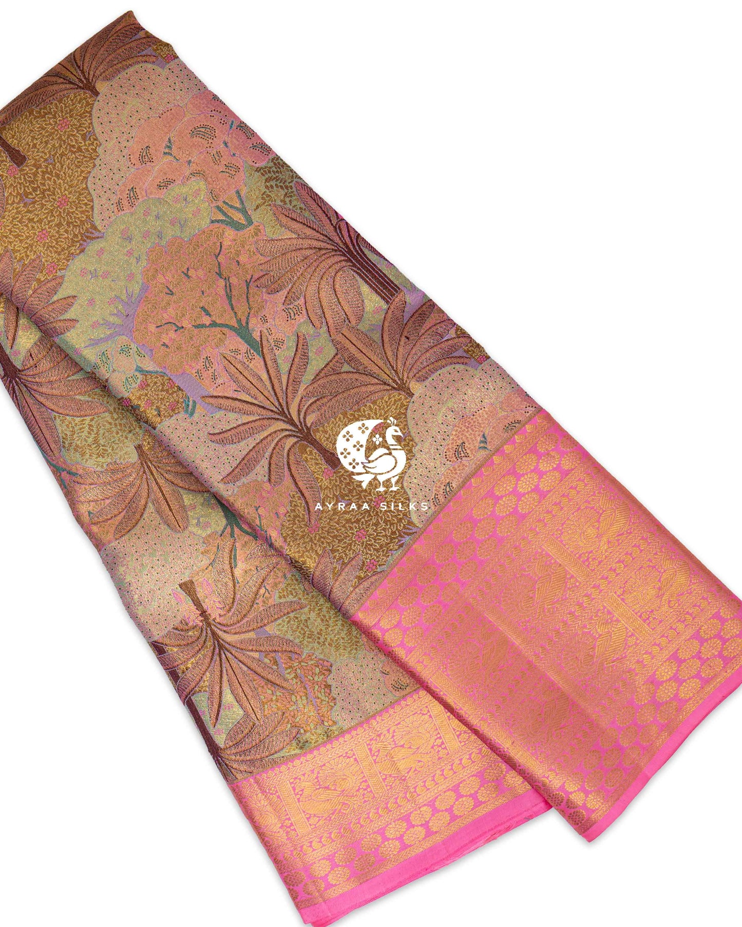 Rose Bloomscape Kanchipuram Saree