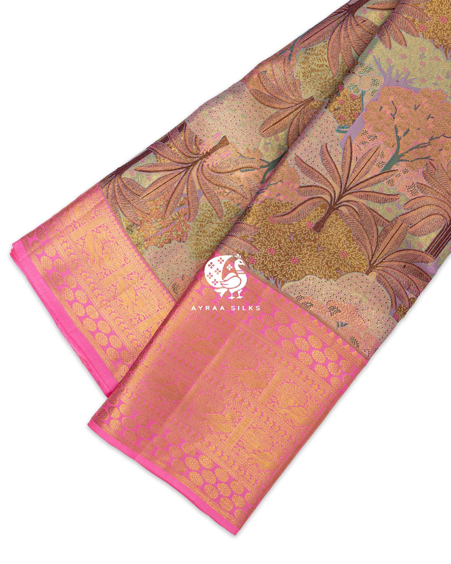 Rose Bloomscape Kanchipuram Saree