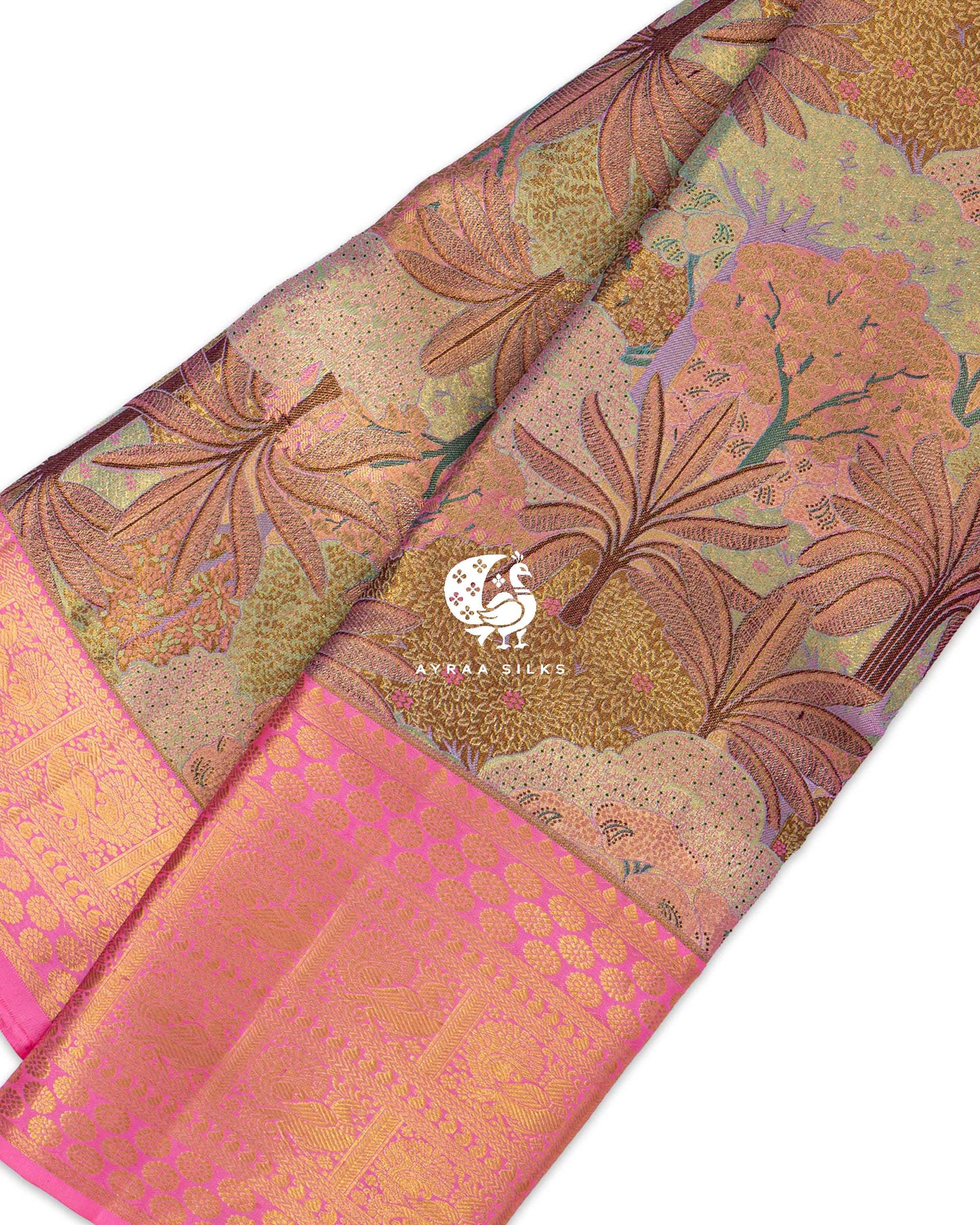 Rose Bloomscape Kanchipuram Saree