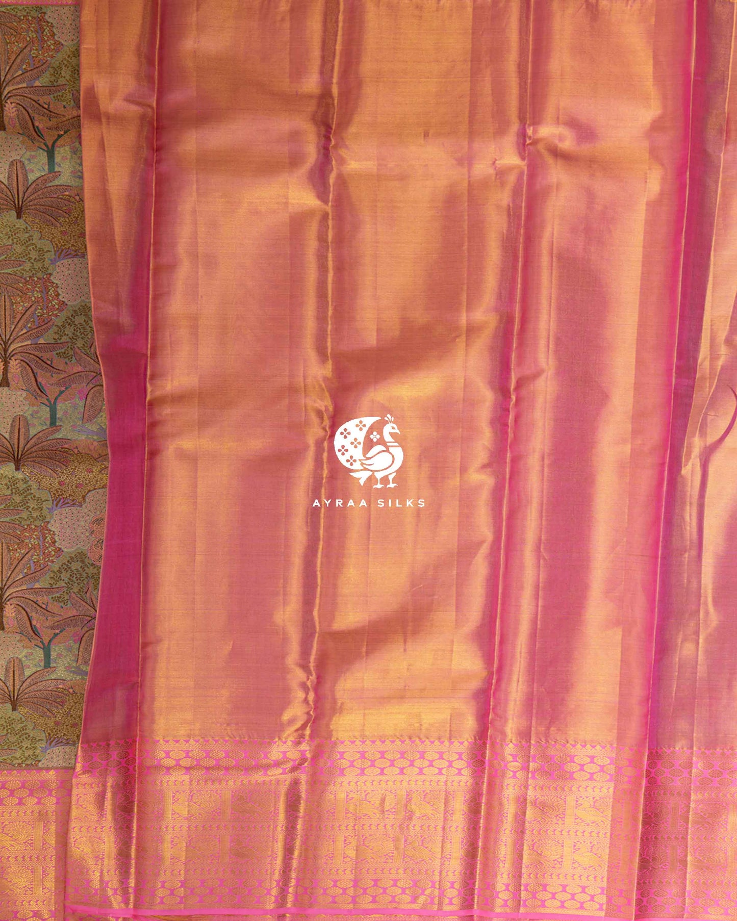 Rose Bloomscape Kanchipuram Saree