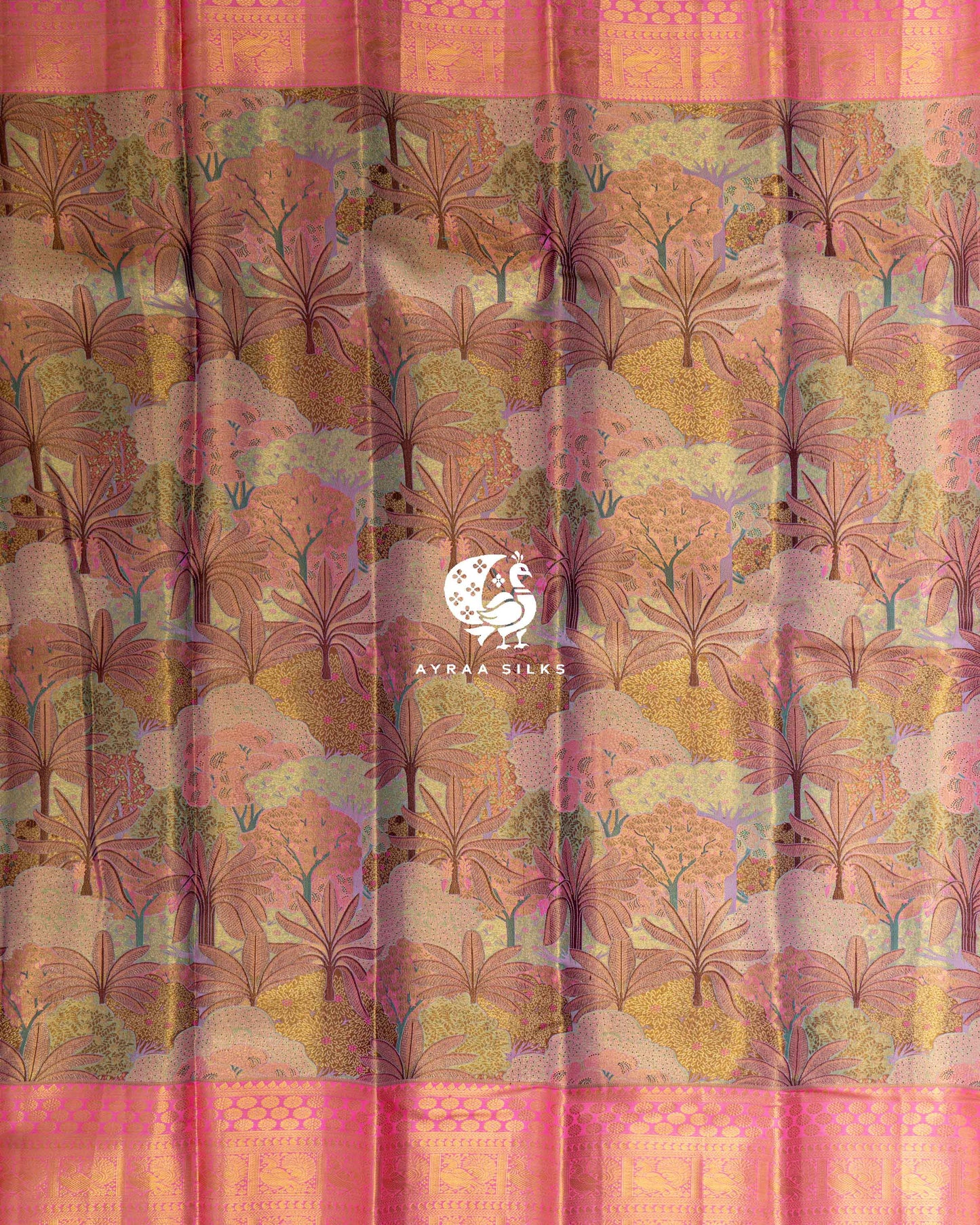 Rose Bloomscape Kanchipuram Saree