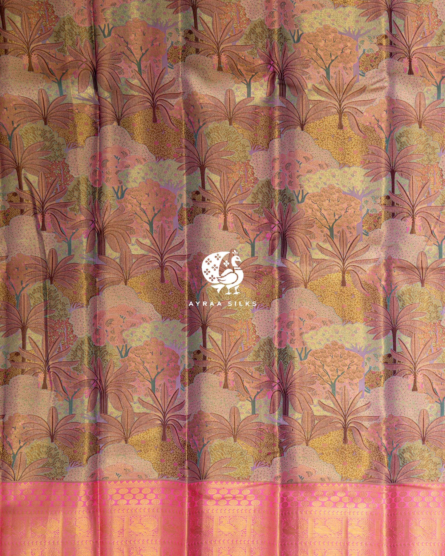 Rose Bloomscape Kanchipuram Saree